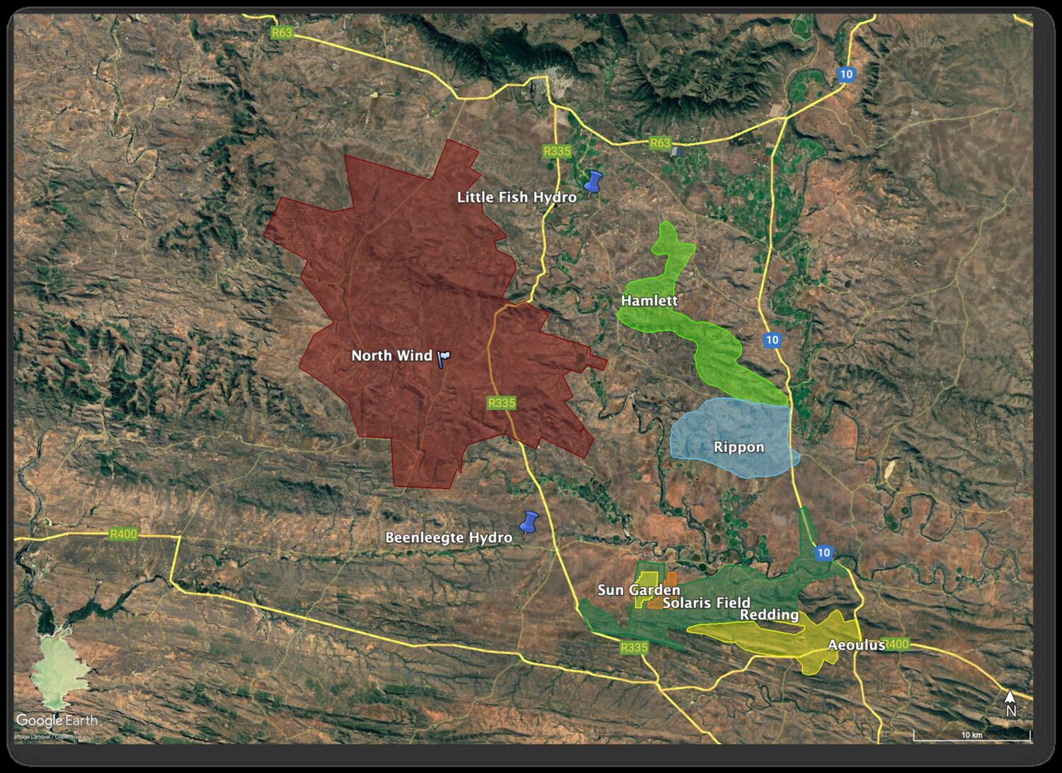 Development footprint around Somerset East